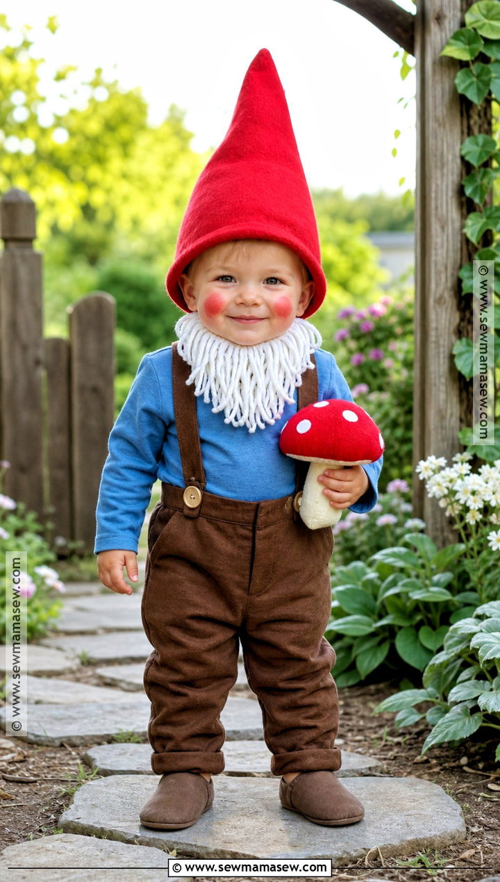 Toddler Garden Gnome Costume With Red Hat - 30 toddler boy costume ideas