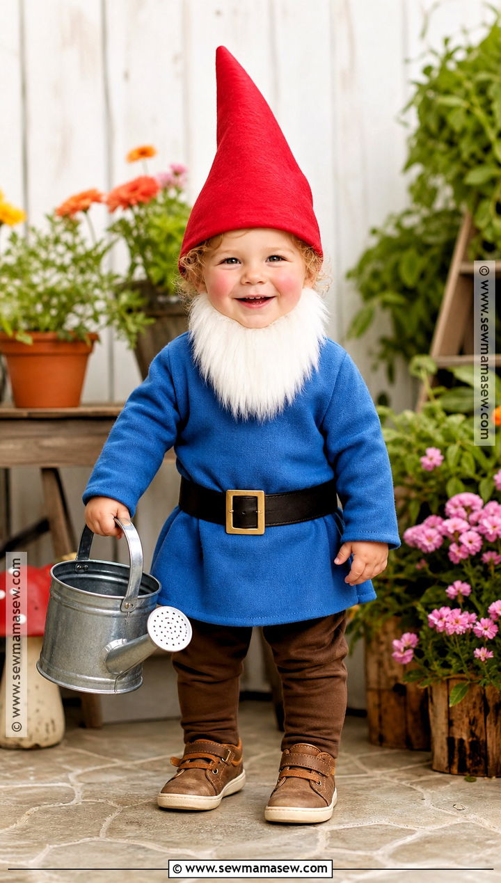Toddler Garden Gnome Costume - 30 funny toddler halloween costumes