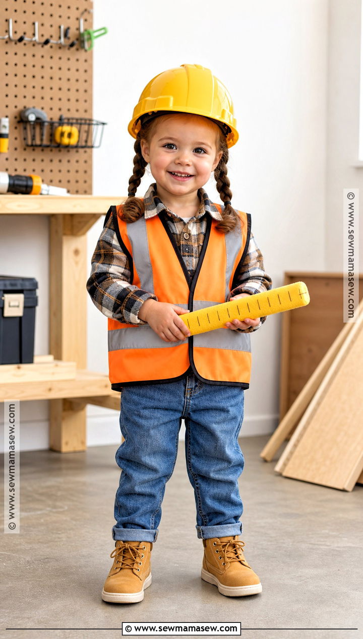 Toddler Girl Construction Worker Costume - 30 toddler girl halloween costume ideas