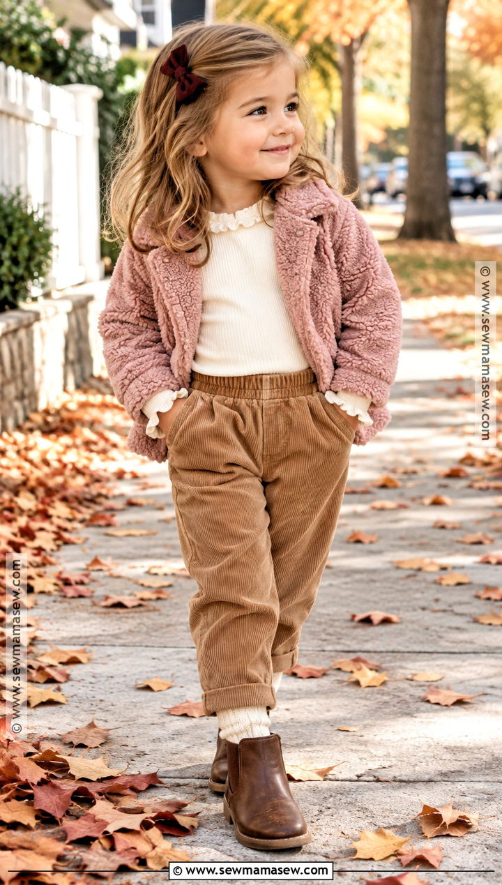 Toddler Girl Fall Corduroy Pants Outfit - 15 Toddler Girl Fall Capsule Wardrobe Ideas