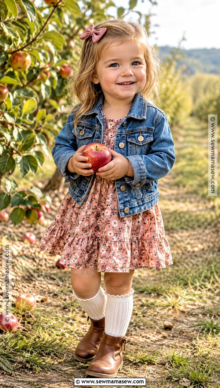 Toddler Girl Fall Floral Dress Outfit - 15 Toddler Girl Fall Capsule Wardrobe Ideas