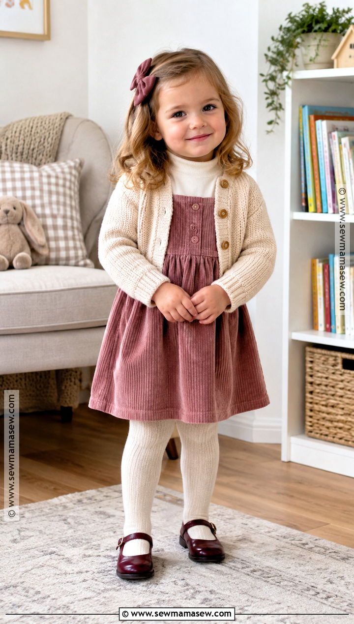 Toddler Girl Fall Jumper Dress Outfit - 15 Toddler Girl Fall Capsule Wardrobe Ideas