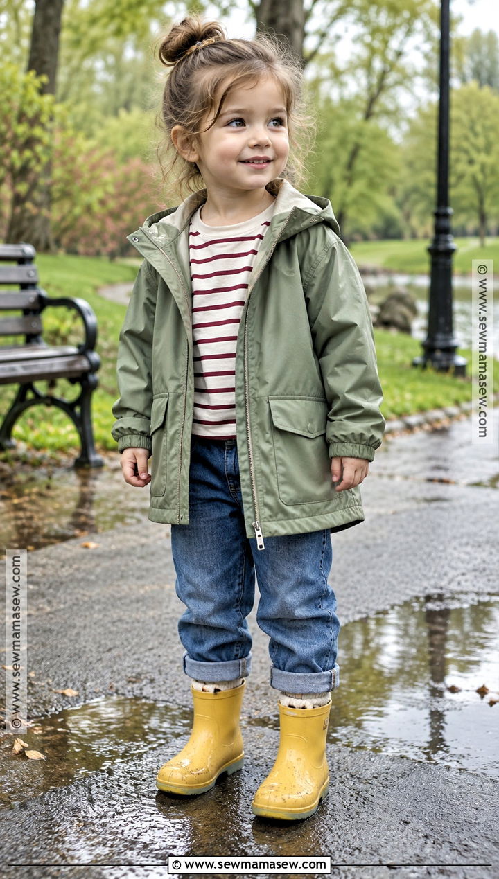 Toddler Girl Fall Rain Jacket Outfit - 15 Toddler Girl Fall Capsule Wardrobe Ideas