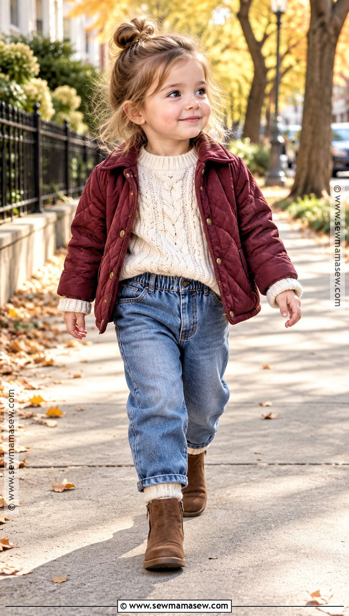 Toddler Girl Fall Sweater And Jeans Outfit - 15 Toddler Girl Fall Capsule Wardrobe Ideas