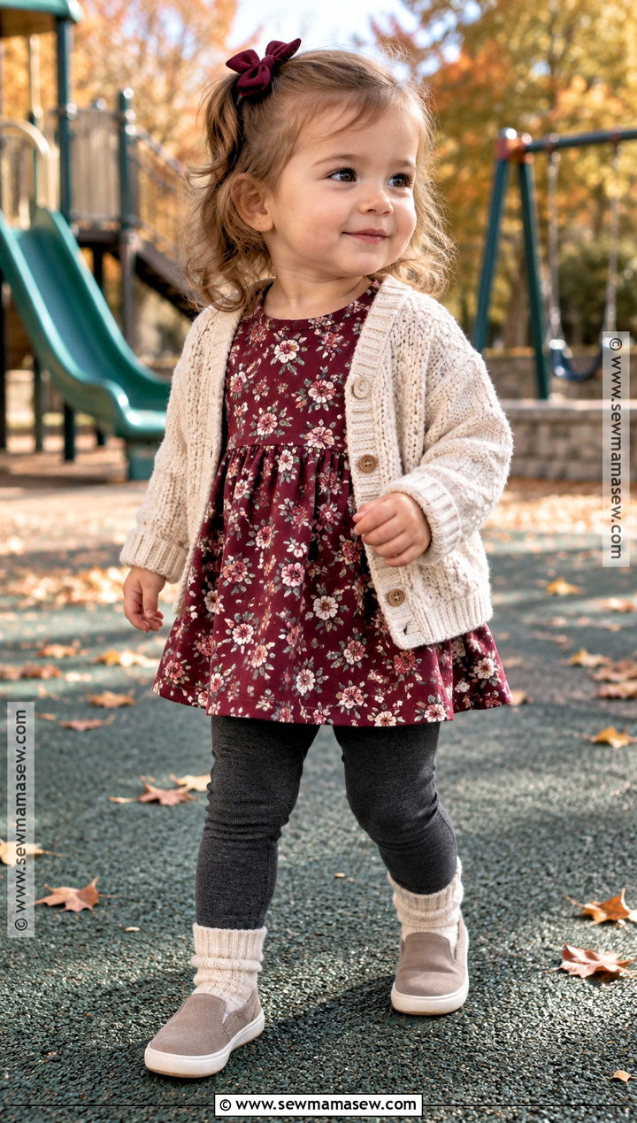 Toddler Girl Fall Tunic And Leggings Outfit - 15 Toddler Girl Fall Capsule Wardrobe Ideas
