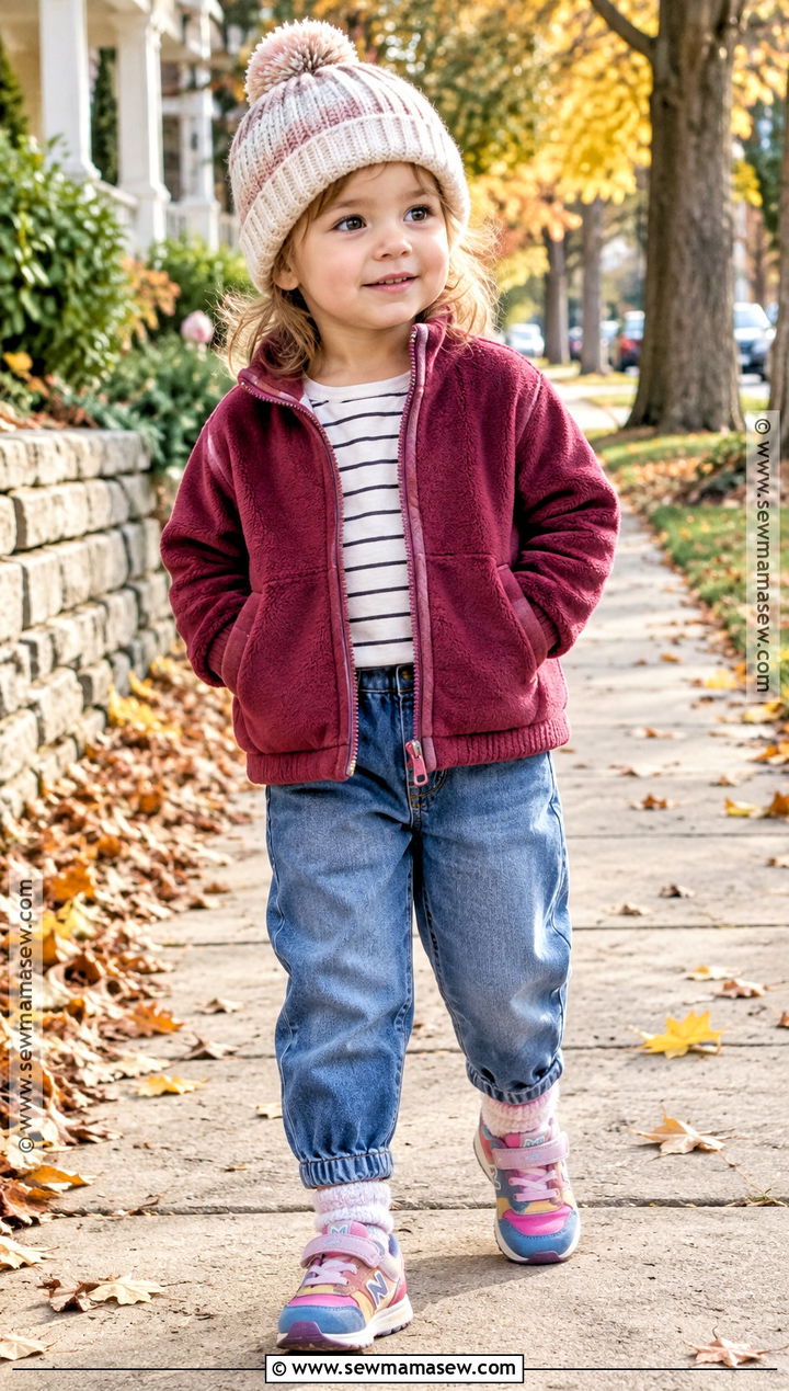 Toddler Girl Fleece Jacket And Jeans Outfit - 25 toddler fall outfits for girls