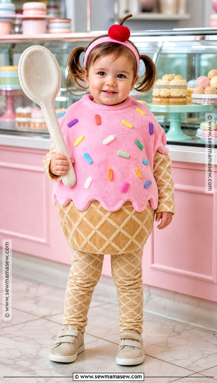 Toddler Girl Ice Cream Cone Costume - 30 toddler girl halloween costume ideas