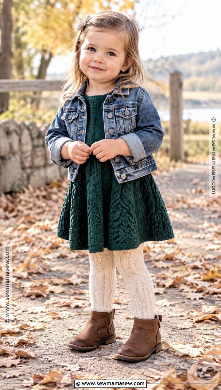 Toddler Girl Knit Dress And Boots Outfit - 25 toddler fall outfits for girls