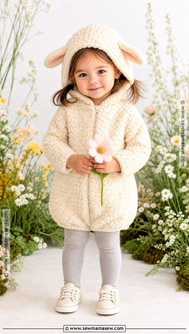 Toddler Girl Little Lamb Costume - 30 halloween costumes for toddler girls