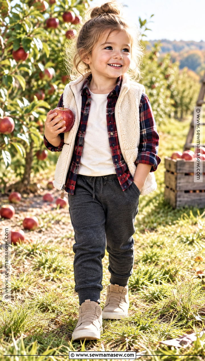 Toddler Girl Plaid Shirt And Joggers Outfit - 25 toddler fall outfits for girls