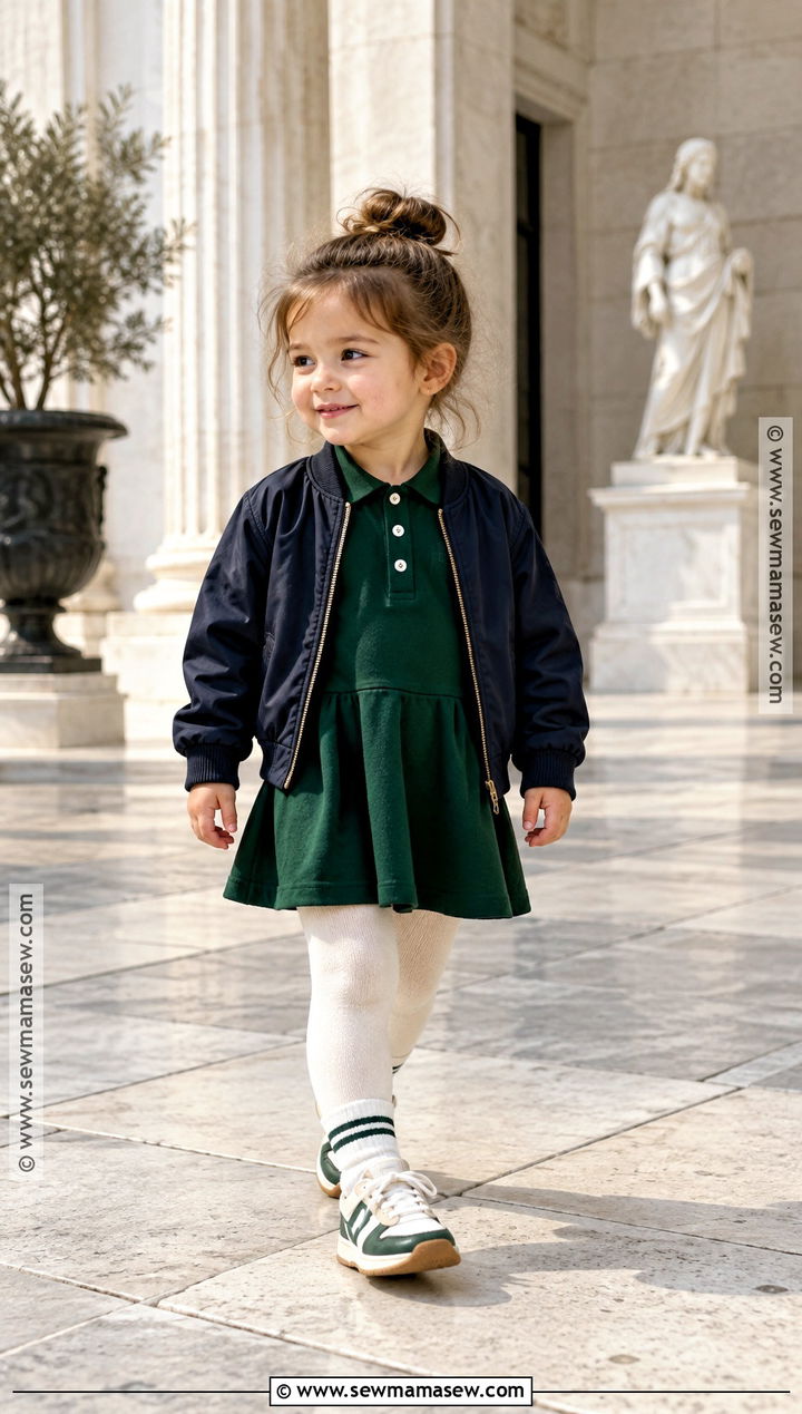 Toddler Girl Polo Dress And Sneakers Outfit - 25 toddler fall outfits for girls
