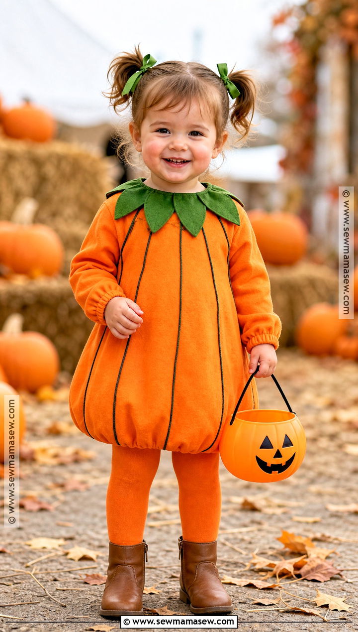 Toddler Girl Pumpkin Costume - 30 halloween costumes for toddler girls