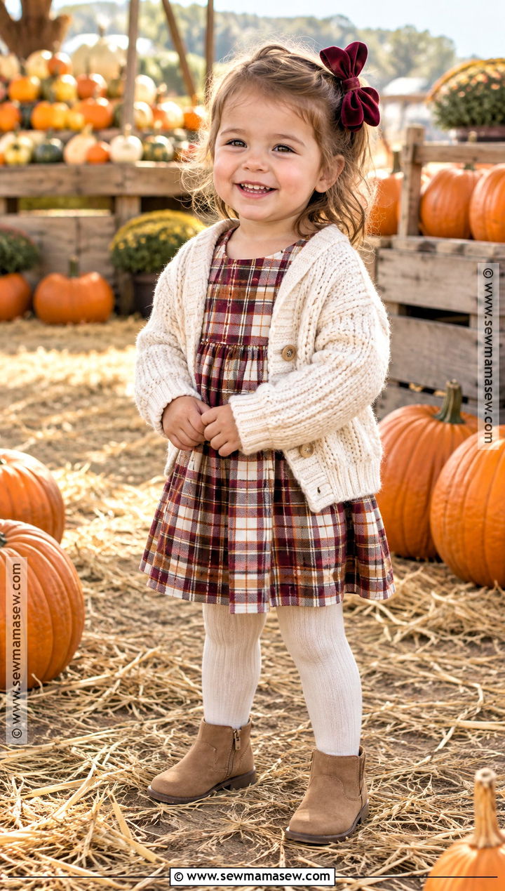 Toddler Girl Pumpkin Patch Plaid Dress Outfit - 20 pumpkin patch outfit ideas for toddler girls