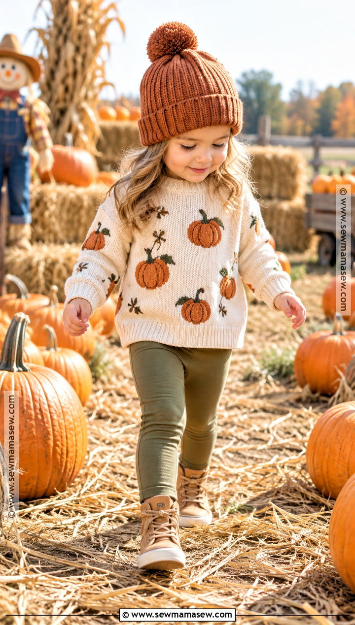 Toddler Girl Pumpkin Patch Pumpkin Sweater Outfit - 20 pumpkin patch outfit ideas for toddler girls