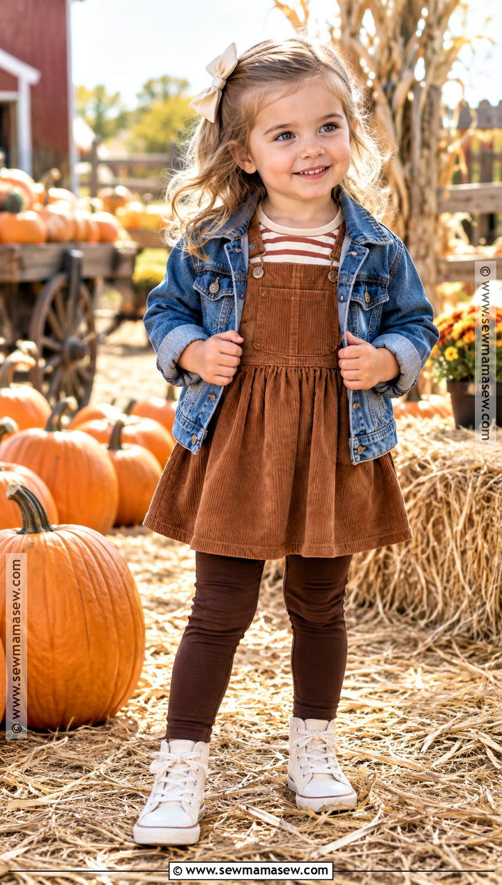 Toddler Girl Pumpkin Patch Striped Shirt Outfit - 20 pumpkin patch outfit ideas for toddler girls