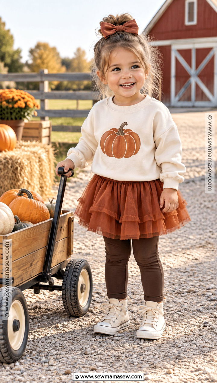 Toddler Girl Pumpkin Patch Sweatshirt And Tutu Outfit - 20 pumpkin patch outfit ideas for toddler girls