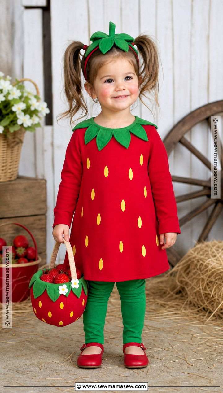 Toddler Girl Strawberry Costume - 30 halloween costumes for toddler girls