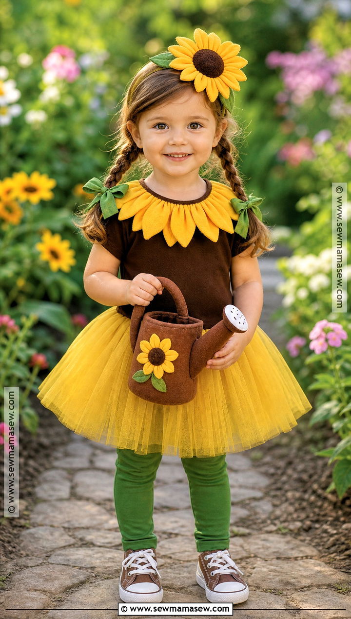 Toddler Girl Sunflower Costume - 30 toddler girl halloween costume ideas