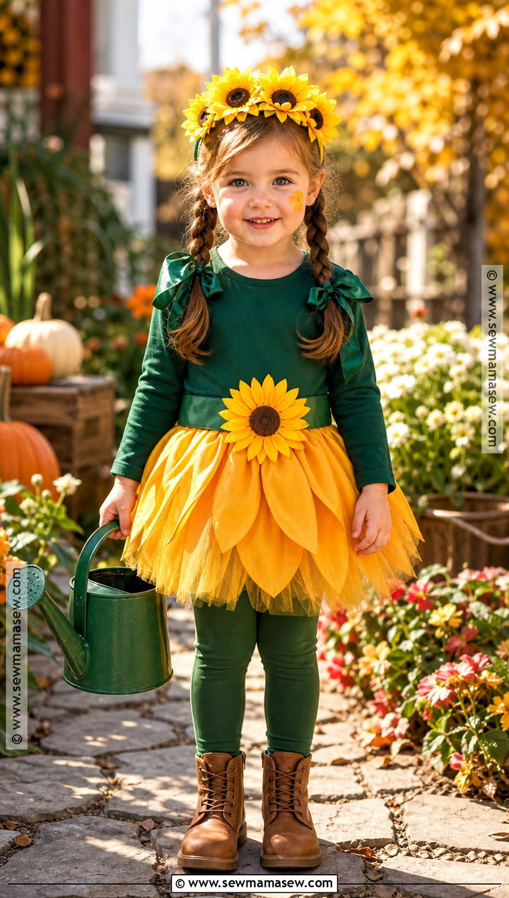 Toddler Girl Sunflower Costume - 30 halloween costumes for toddler girls
