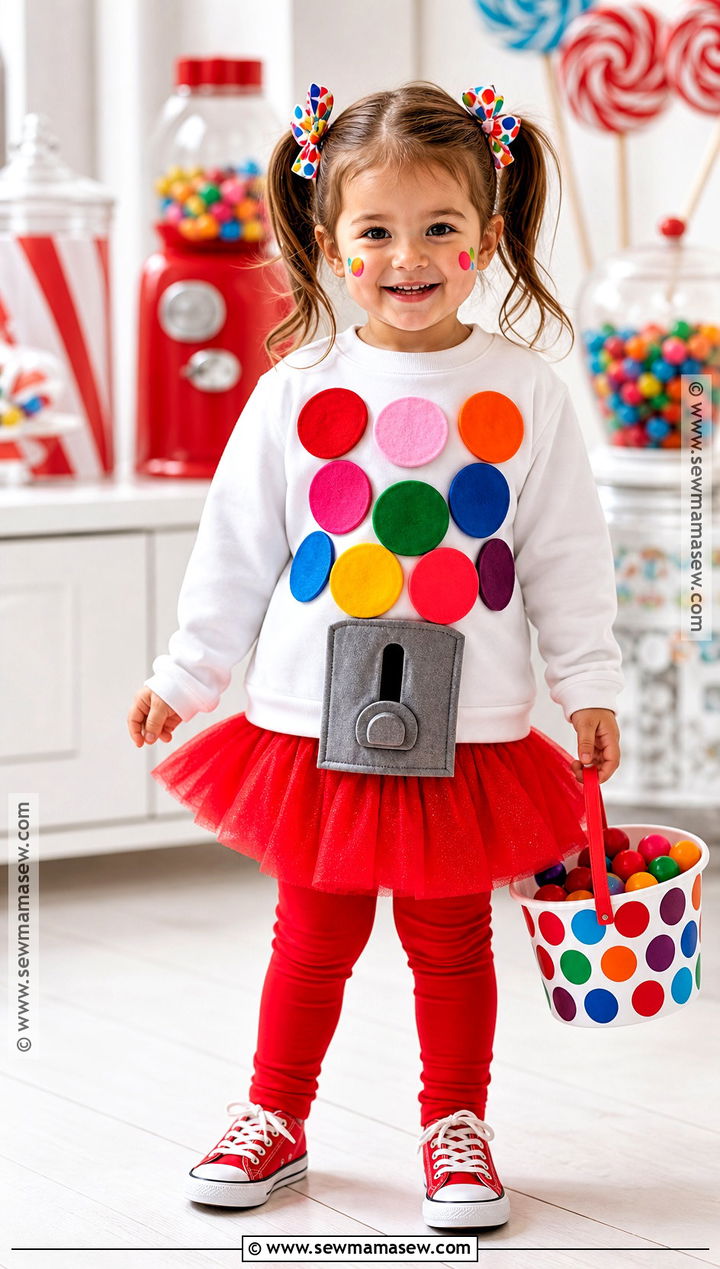 Toddler Gumball Machine Costume With Pom Pom Top - 40 toddler halloween costumes for girls