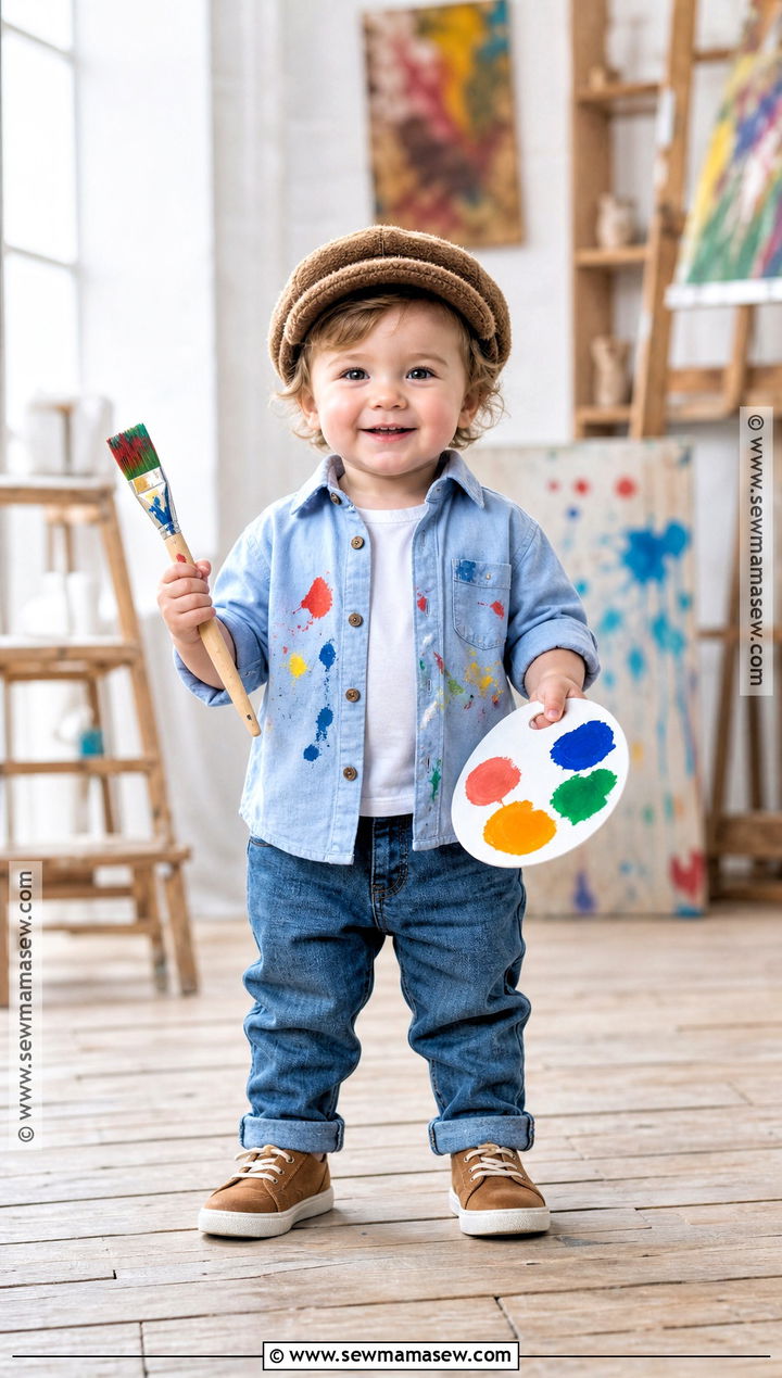 Toddler Happy Little Painter Costume - 30 funny toddler halloween costumes