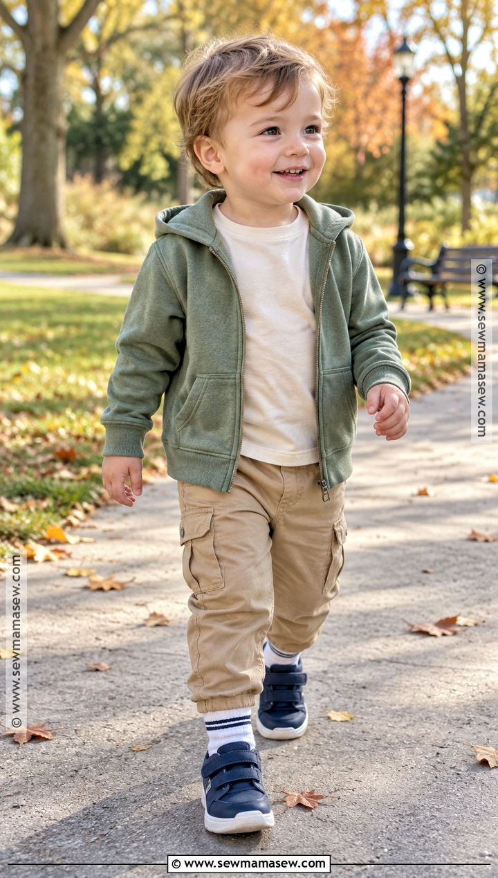 Toddler Hoodie And Cargo Pants Outfit - 20 toddler fall fashion ideas