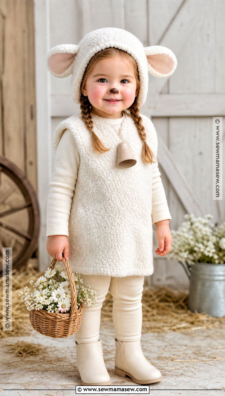 Toddler Lamb Costume With Fleece Vest - 40 toddler halloween costumes for girls