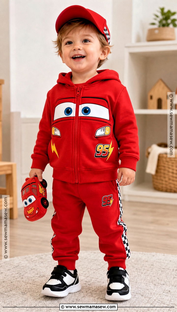 Toddler Lightning McQueen Hoodie Costume - 30 lightning mcqueen halloween costume ideas