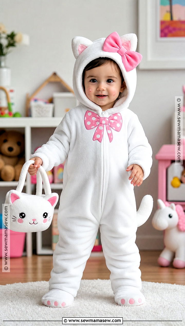 Toddler Marie Cat Costume With White Onesie - 30 marie cat costume ideas