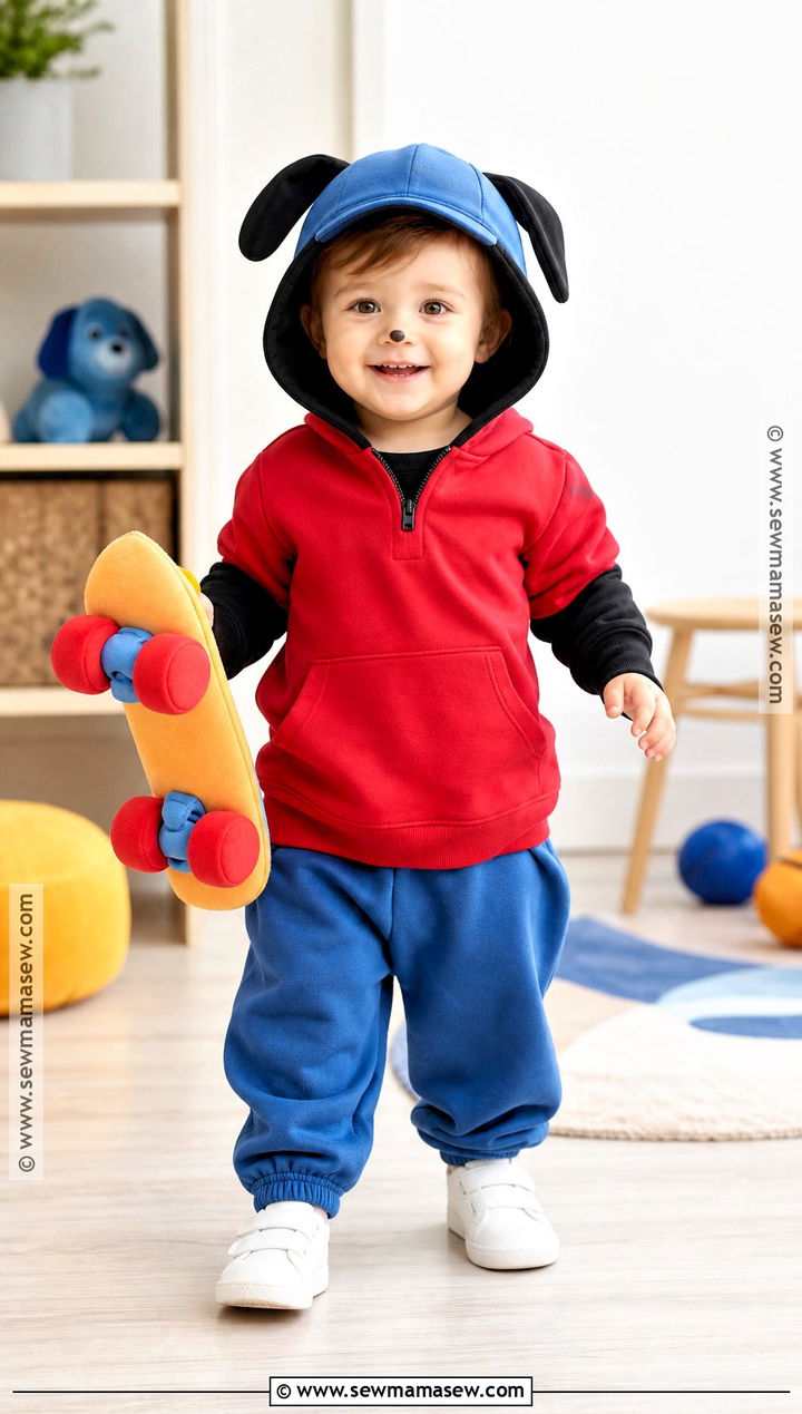Toddler Max Goof Costume With Blue Joggers - 40 max goofy costume ideas