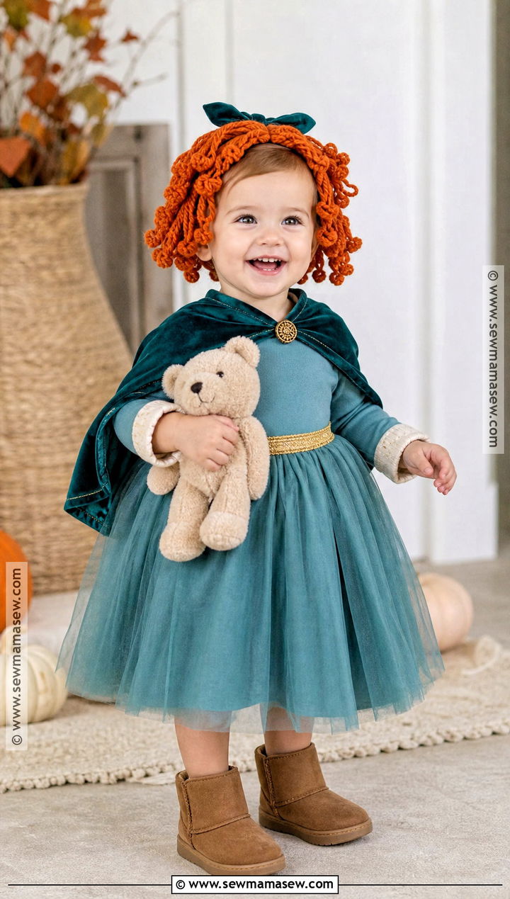 Toddler Merida Costume With Soft Tulle Skirt - 30 Merida Halloween Costume Ideas