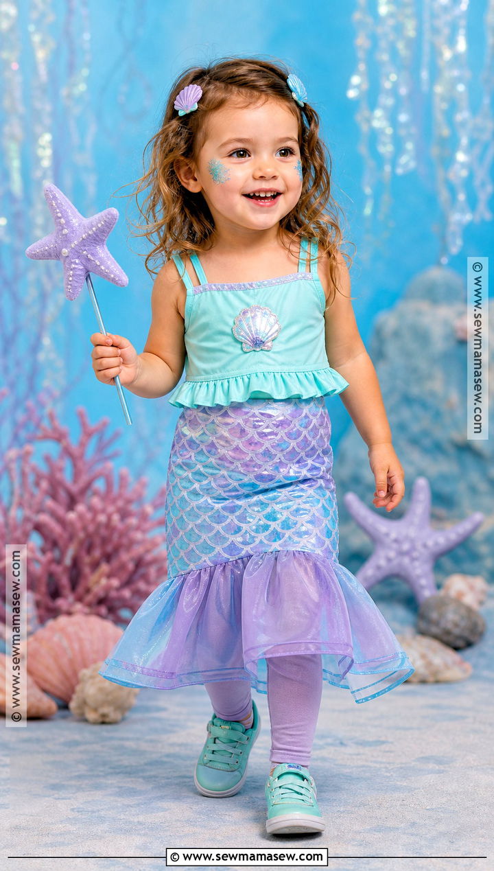 Toddler Mermaid Costume With Shimmer Skirt - 35 toddler costumes for girls