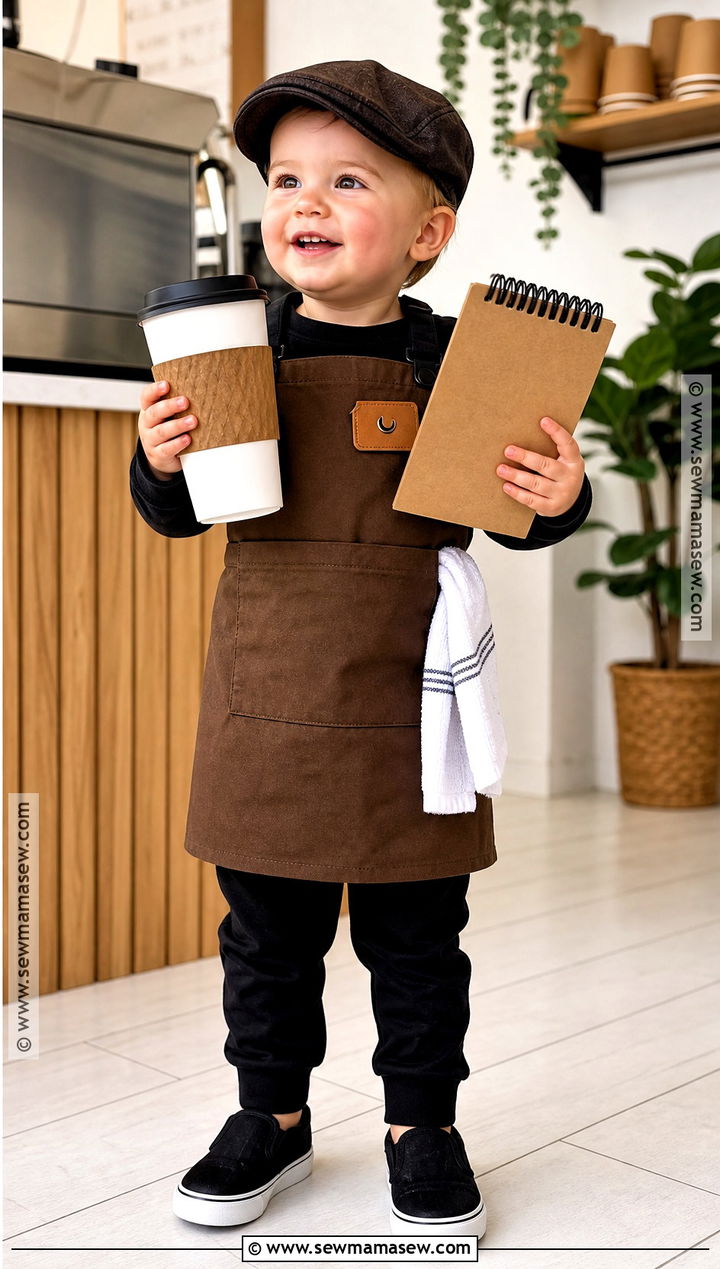 Toddler Mini Barista Costume - 30 funny toddler halloween costumes