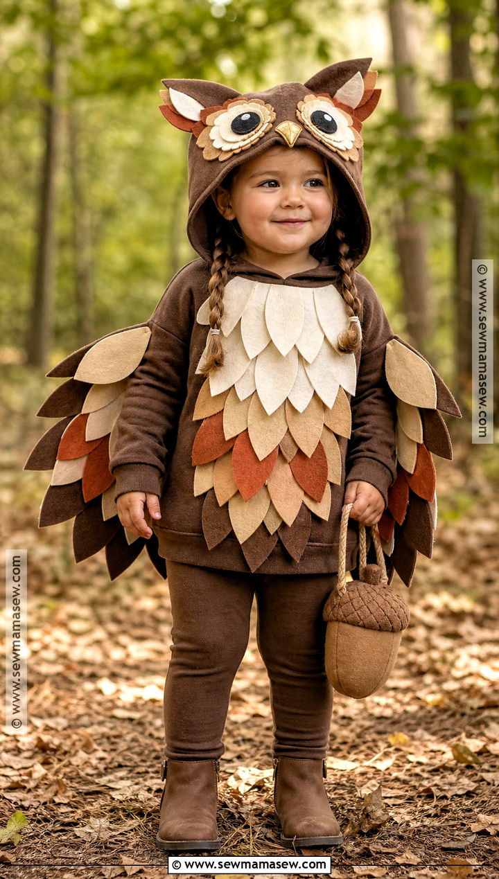 Toddler Owl Costume With Brown Wings - 40 toddler halloween costumes for girls