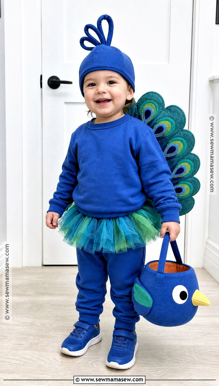 Toddler Peacock Costume With Soft Tail - 30 peacock costume ideas for kids