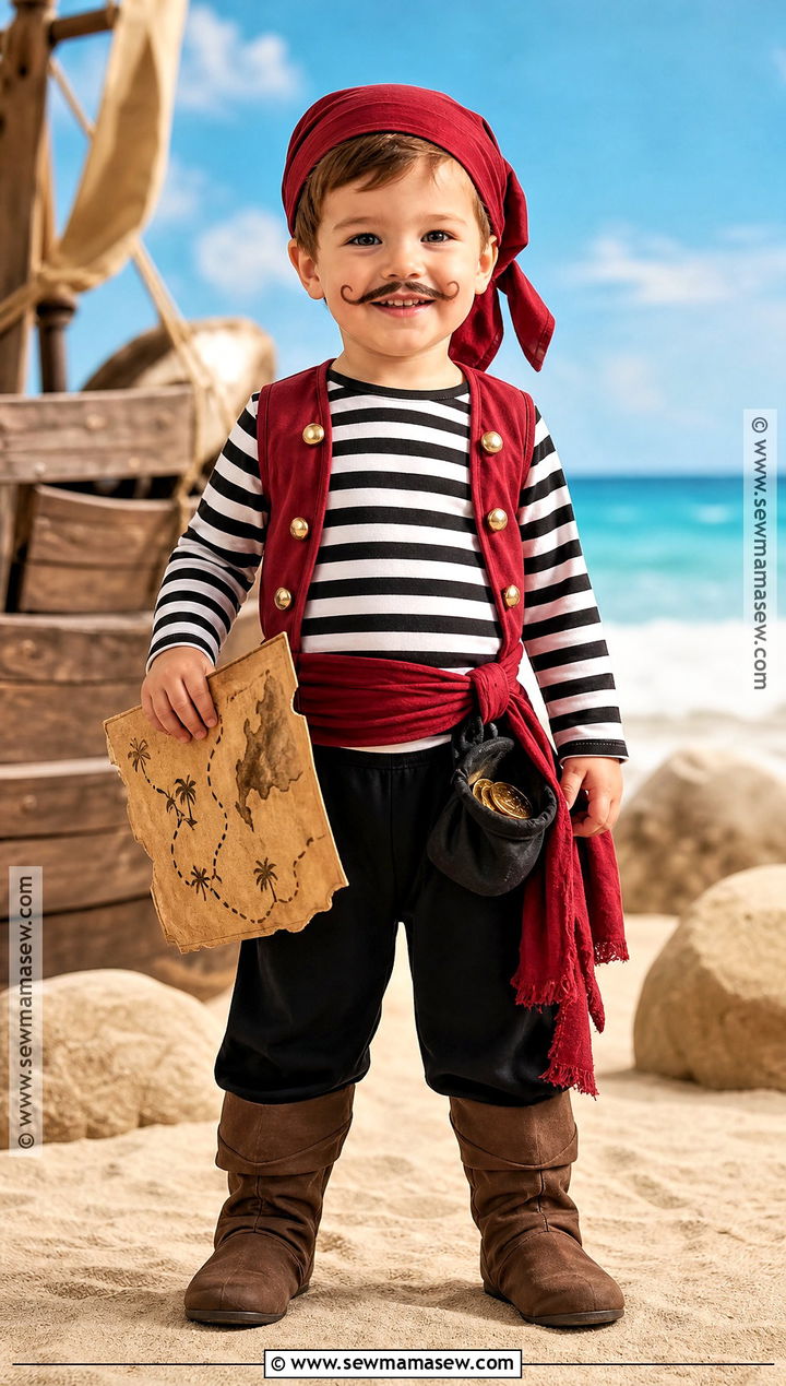 Toddler Pirate Costume With Striped Shirt - 30 toddler boy costume ideas