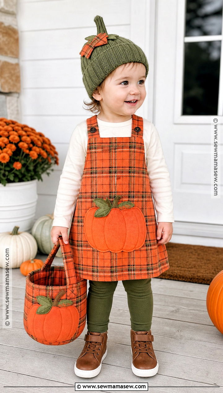 Toddler Plaid Pumpkin Costume - 30 toddler pumpkin costume ideas