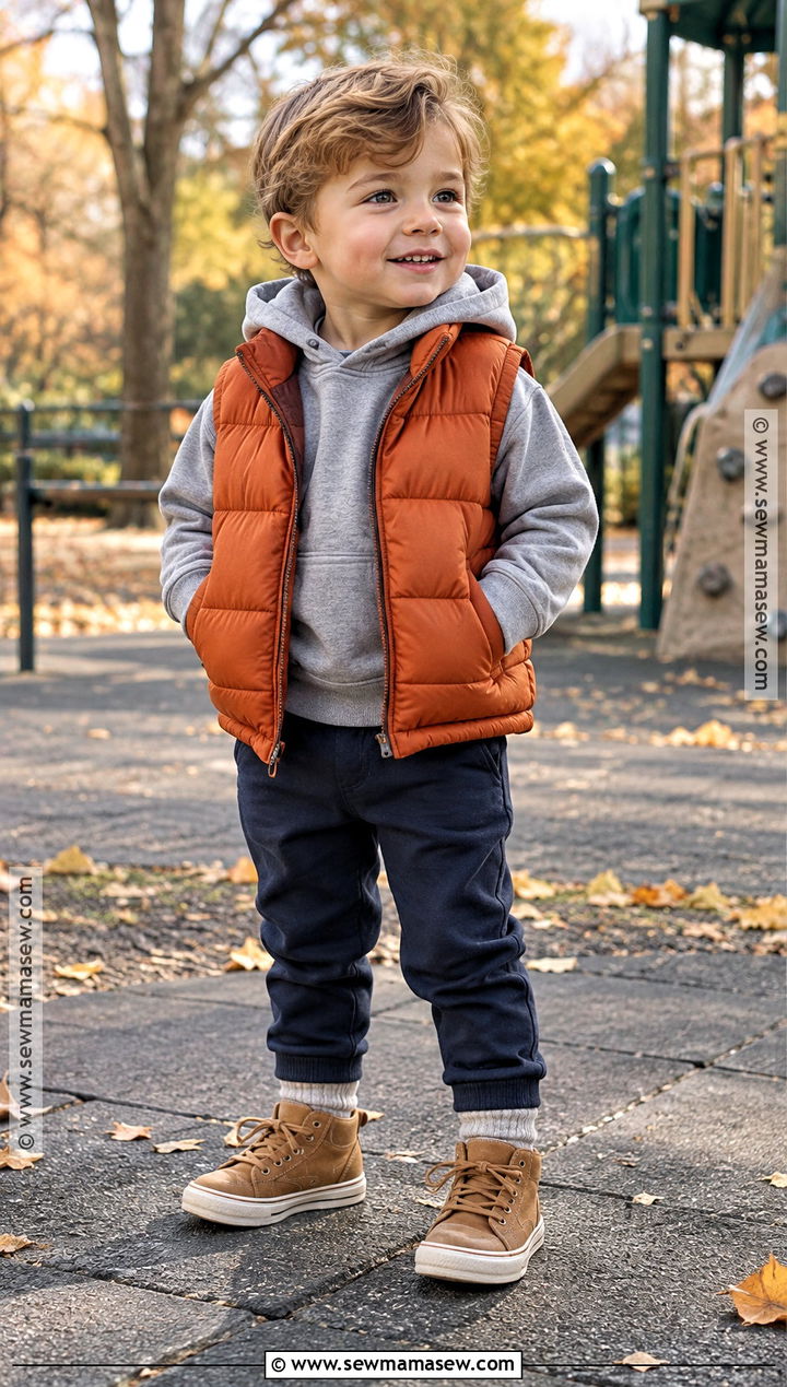 Toddler Puffer Vest And Hoodie Outfit - 15 Toddler Fall Clothes