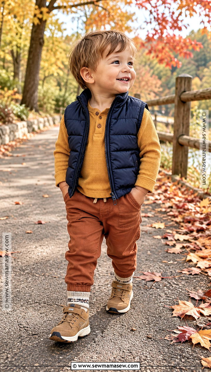 Toddler Puffer Vest And Sweatshirt Outfit - 20 toddler fall fashion ideas