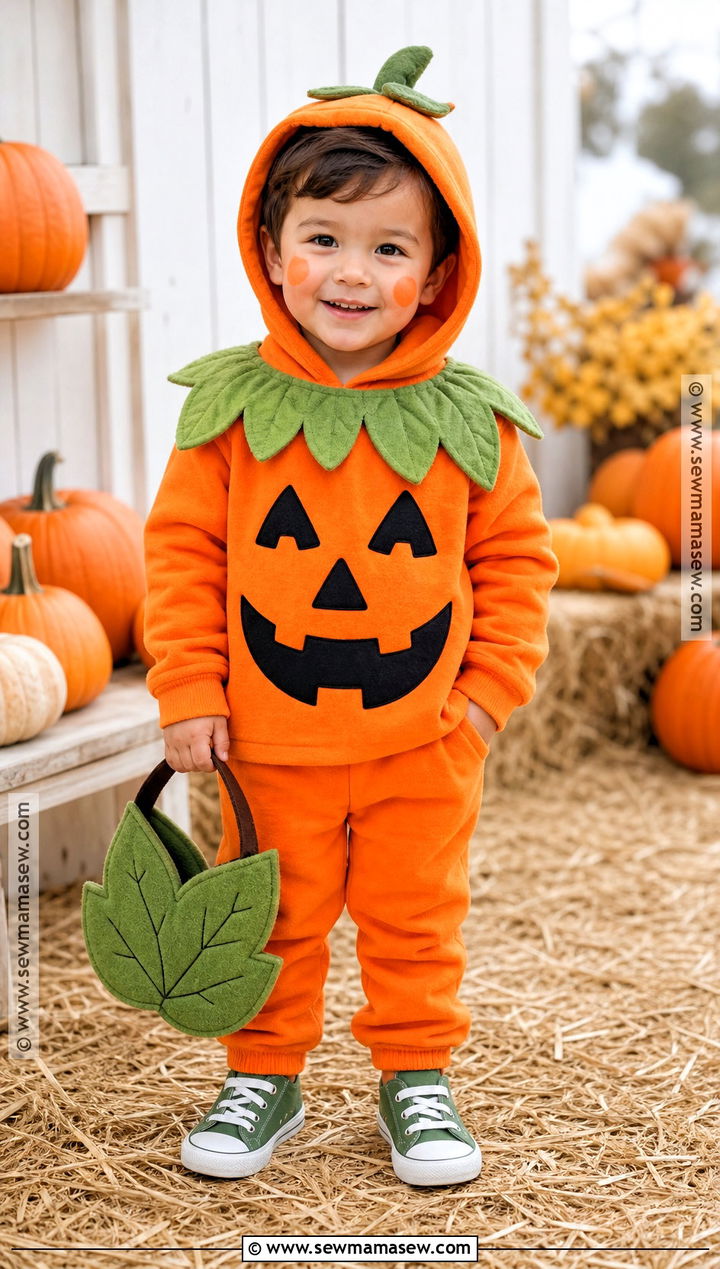 Toddler Pumpkin Costume With Orange Hoodie - 30 toddler boy costume ideas
