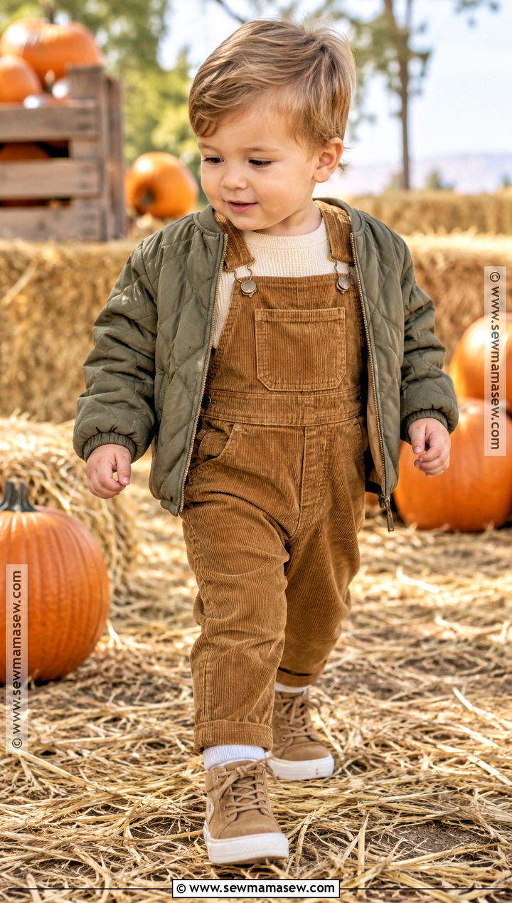 Toddler Pumpkin Patch Outfit With Corduroy Overalls - 25 toddler pumpkin patch outfit ideas
