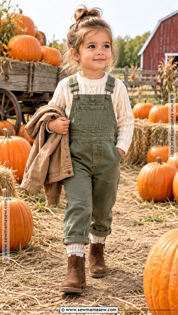Toddler Pumpkin Patch Outfit With Sage Overalls - 25 toddler pumpkin patch outfit ideas