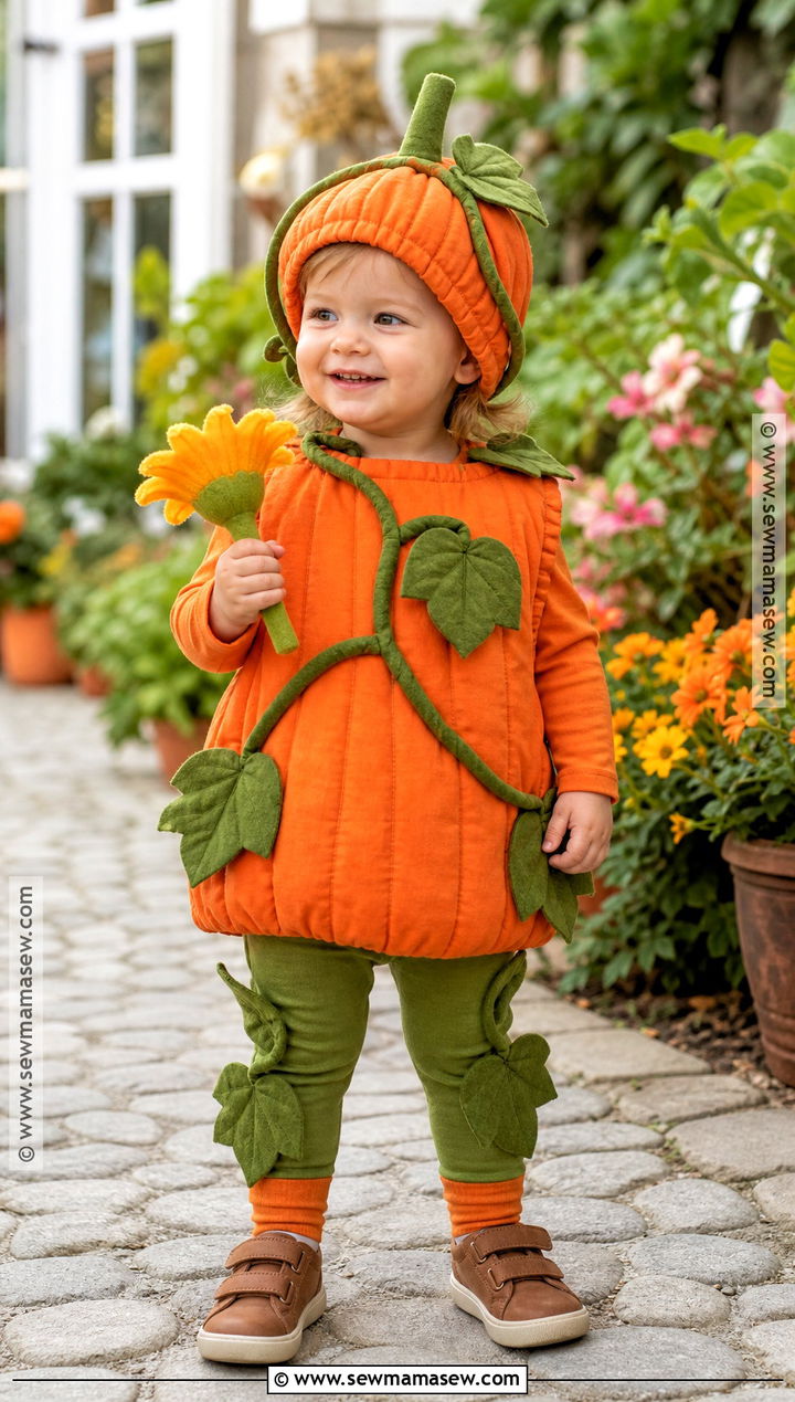 Toddler Pumpkin Vine Costume - 30 toddler pumpkin costume ideas