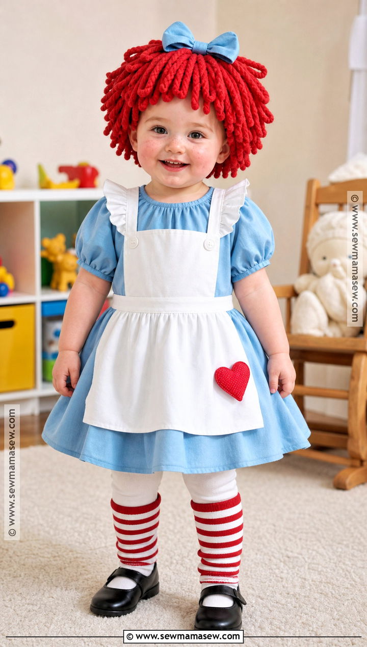 Toddler Raggedy Ann Costume With Leg Warmers - 30 raggedy ann costume ideas
