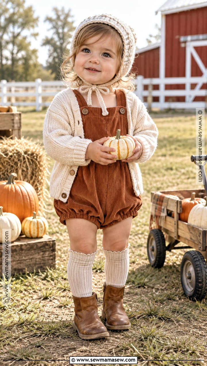 Toddler Romper And Cardigan Pumpkin Patch Outfit - 25 pumpkin patch outfit ideas for kids
