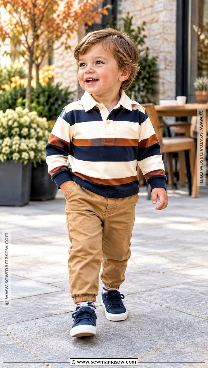 Toddler Rugby Shirt And Chino Pants Outfit - 15 Toddler Fall Clothes