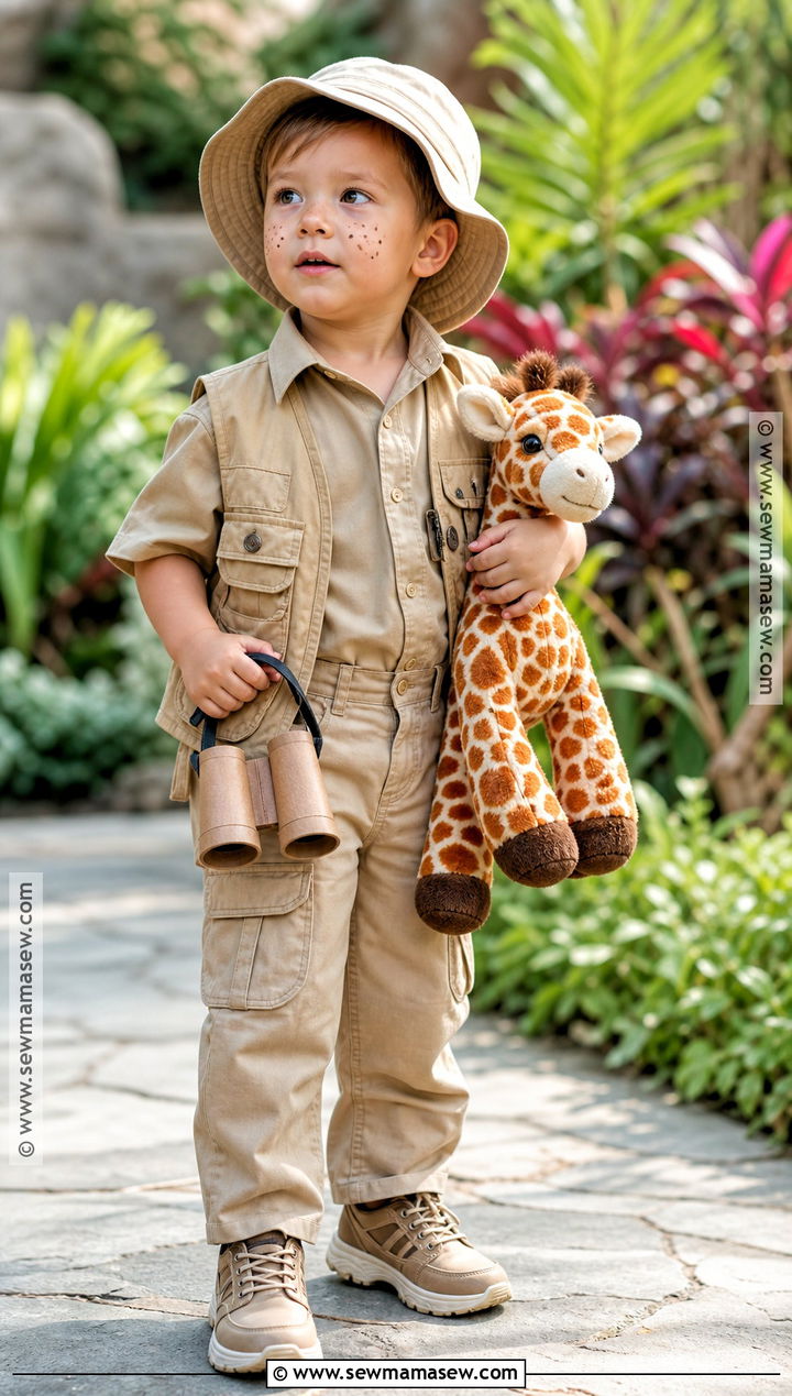 Toddler Safari Explorer Costume With Binoculars - 30 toddler boy costume ideas