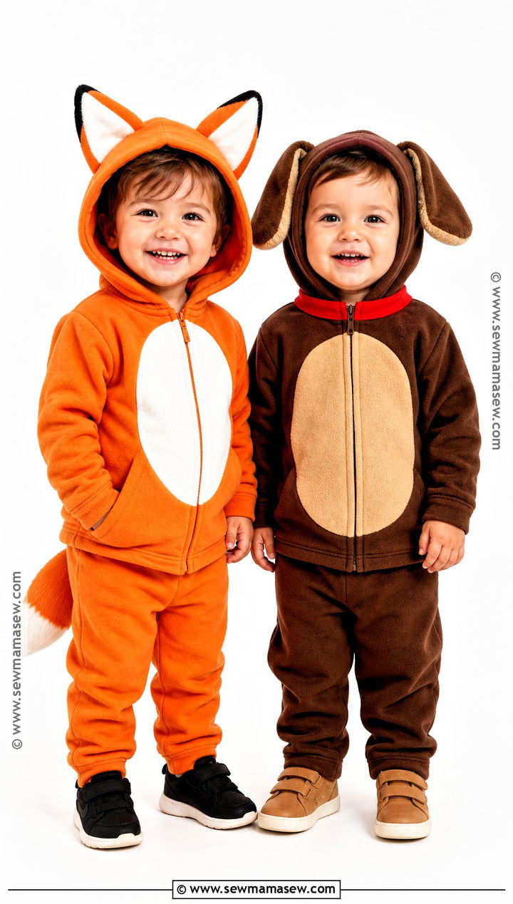 Toddler Sibling Tod And Copper Costume - 30 fox and the hound costume ideas