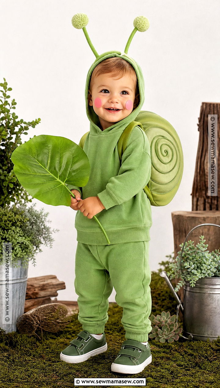 Toddler Snail Costume - 30 funny toddler halloween costumes