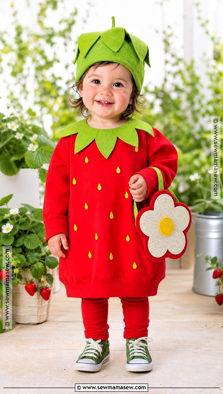 Toddler Strawberry Costume - 30 toddler halloween costume ideas